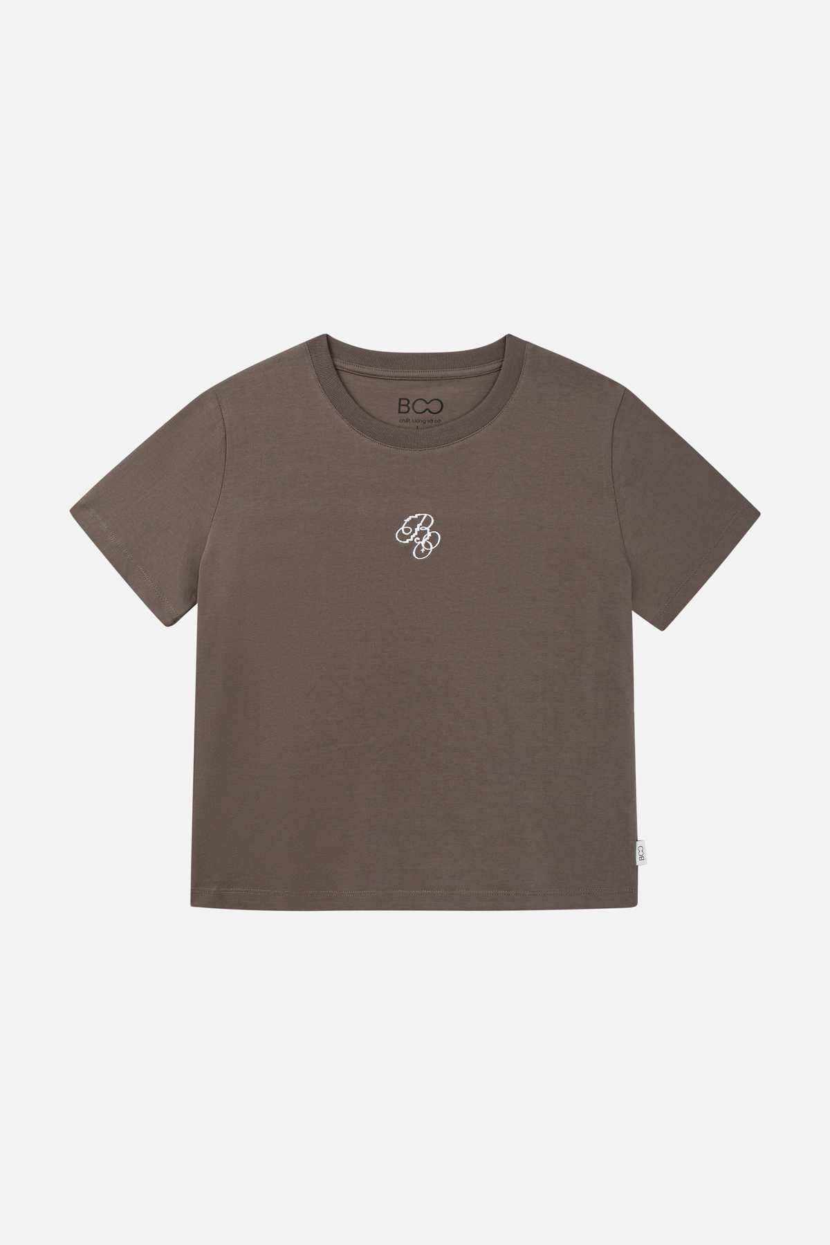 Baby tee embroidered logo 