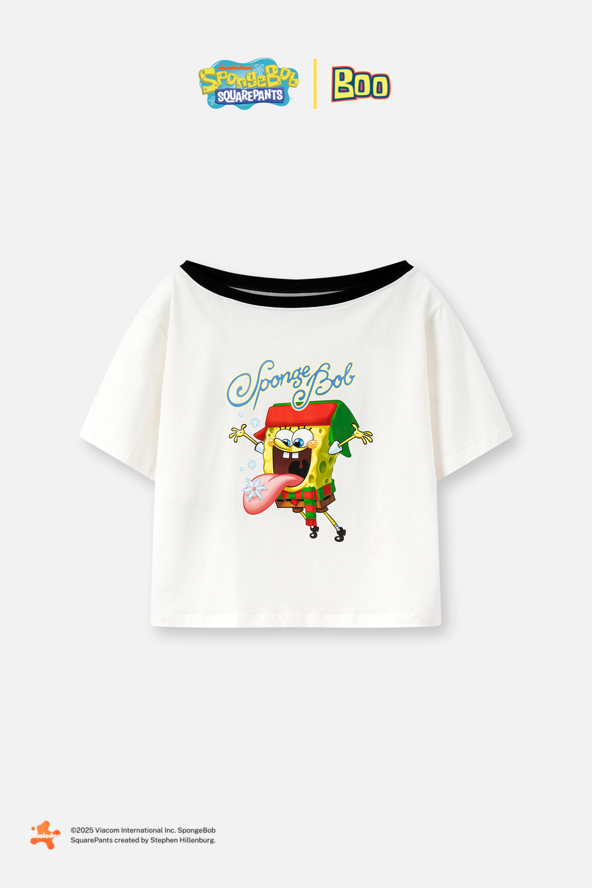 Áo trễ vai Spongebob oversized