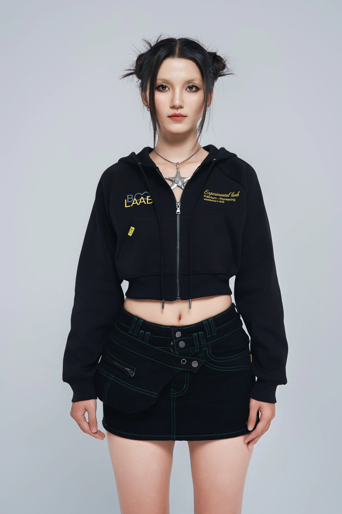 ÁO KHOÁC NỈ 2 DA NỮ CROP ENTRY BOOLAAB