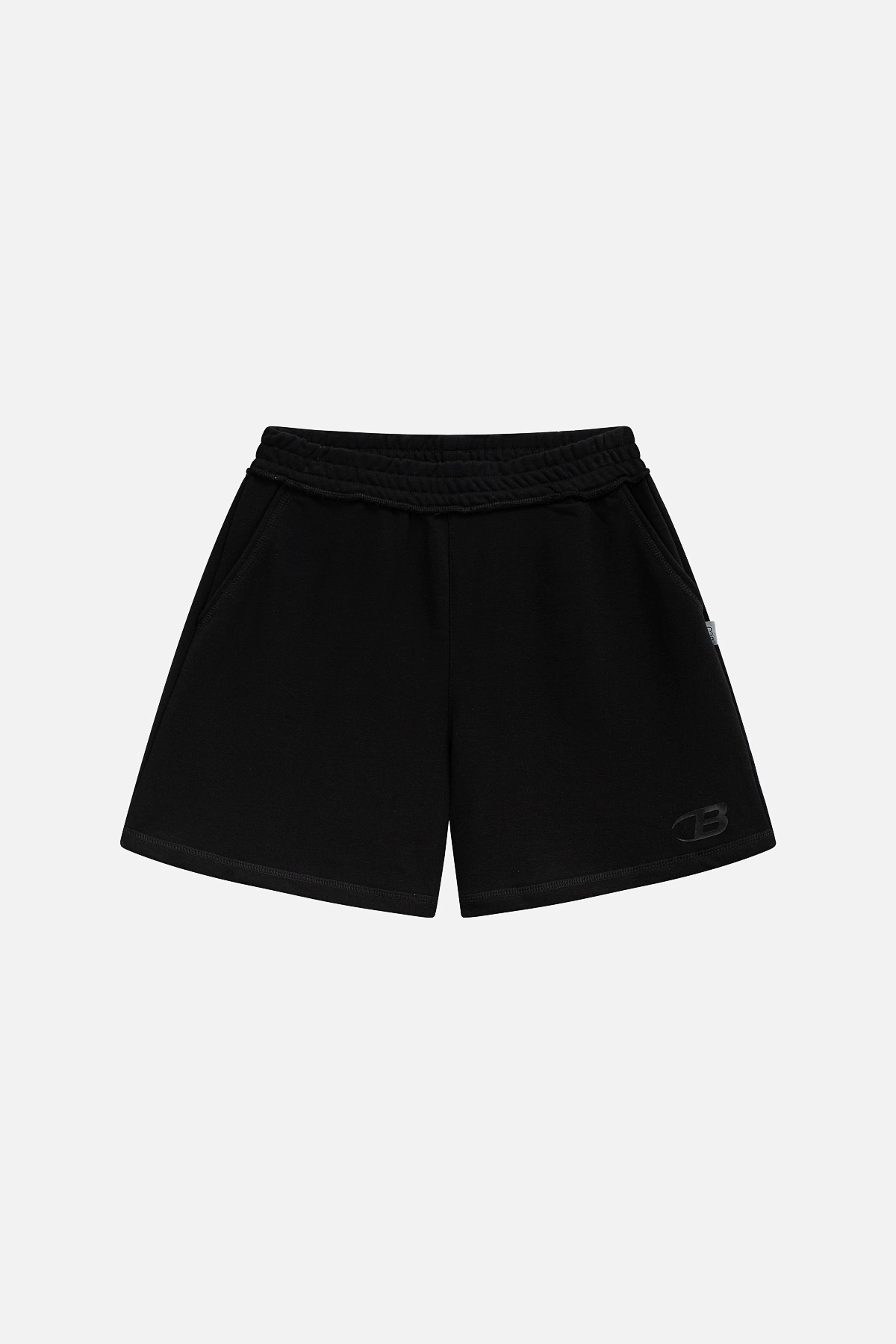 Quần shorts nỉ da cá logo B
