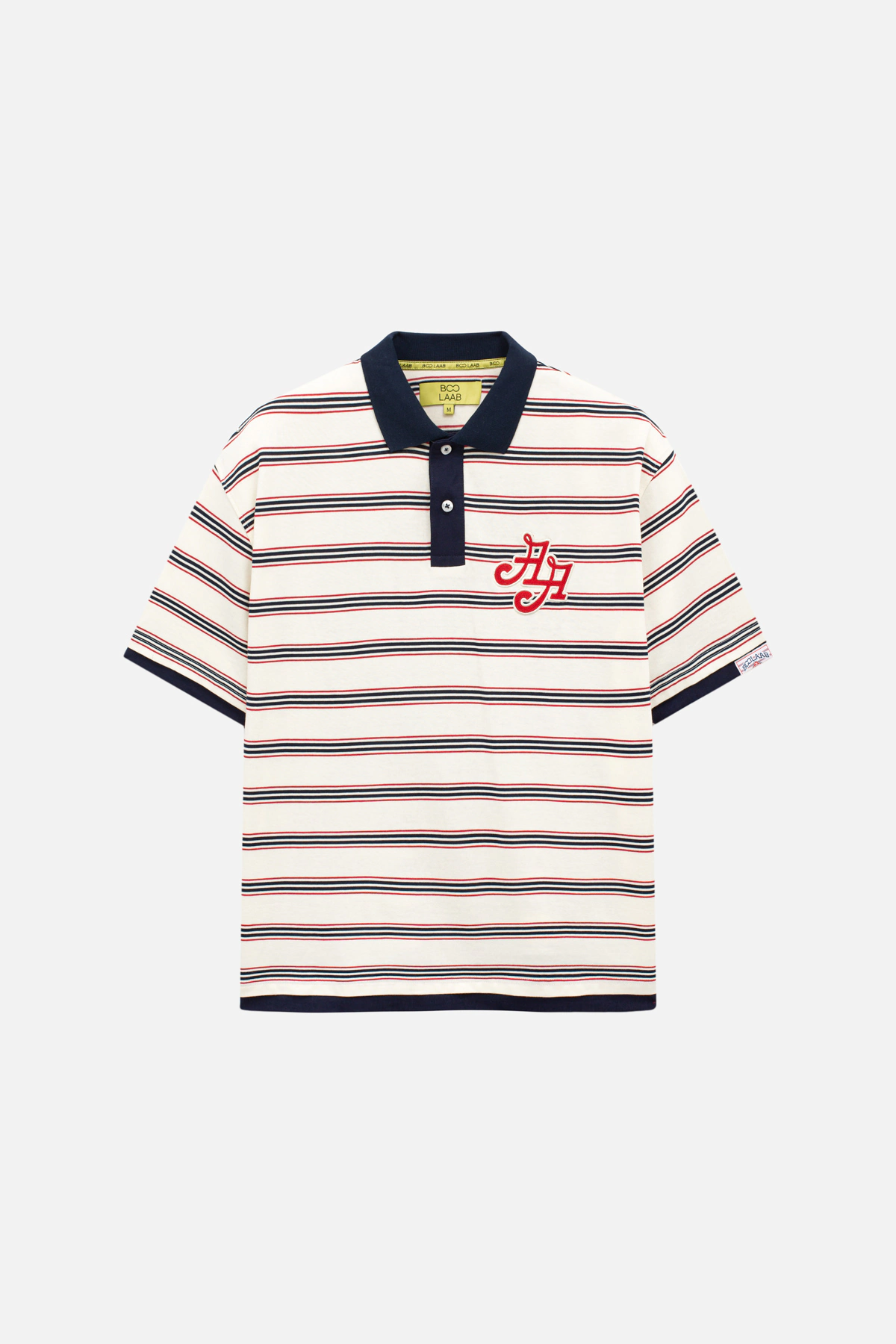 Áo polo kẻ BOOLAAB boxy