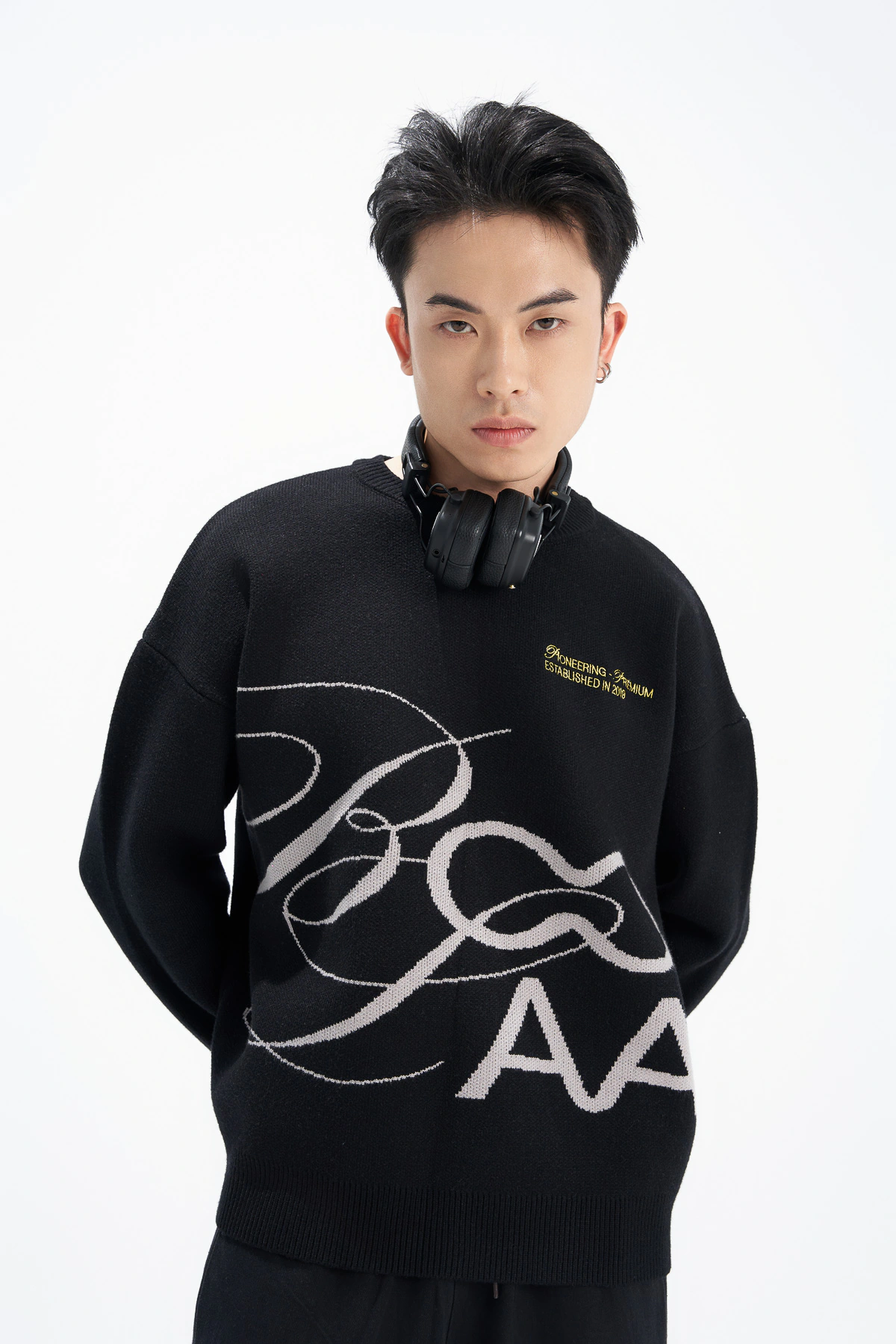 Áo len LOGO CAPSULE KNIT cổ tròn