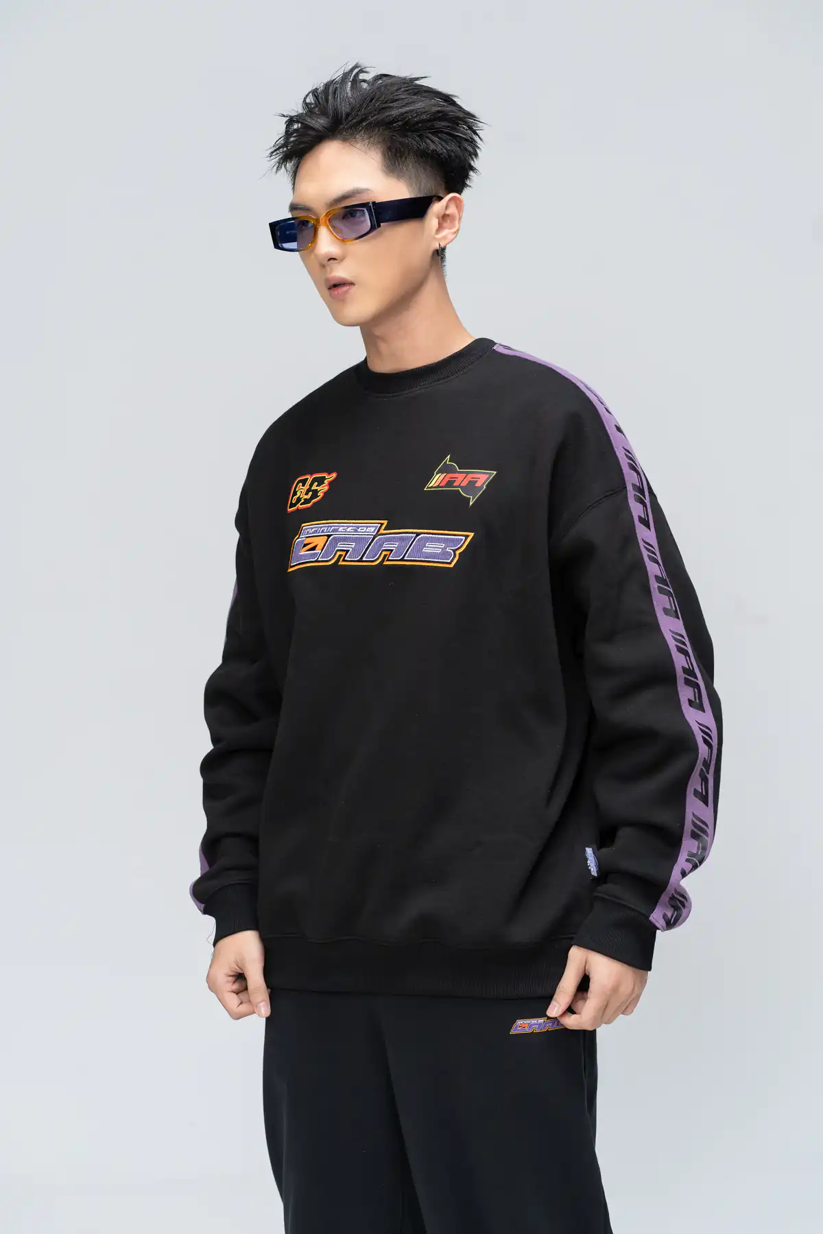 ÁO NỈ KHÔNG MŨ BOXY IN LINE INF06 BOOLAAB