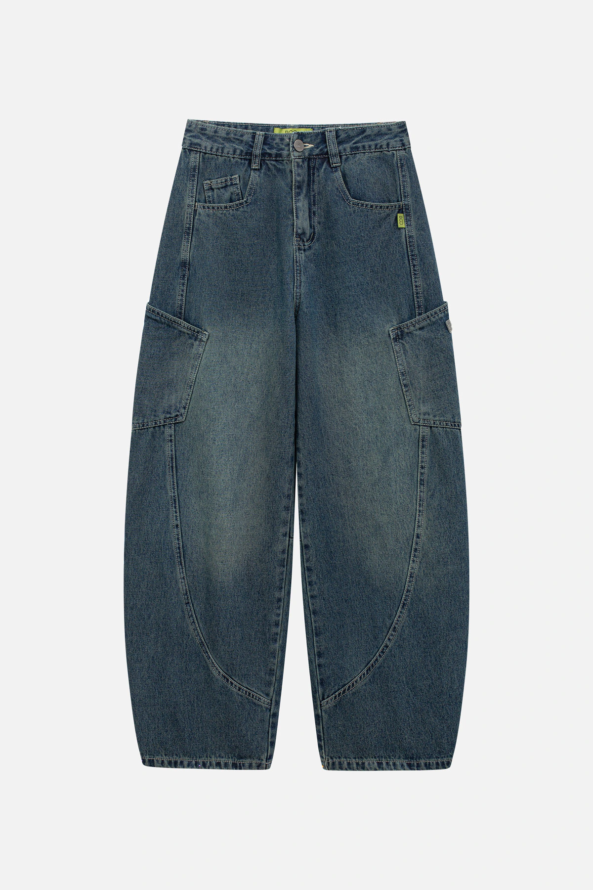 Quần jeans balloon đính patch INF11