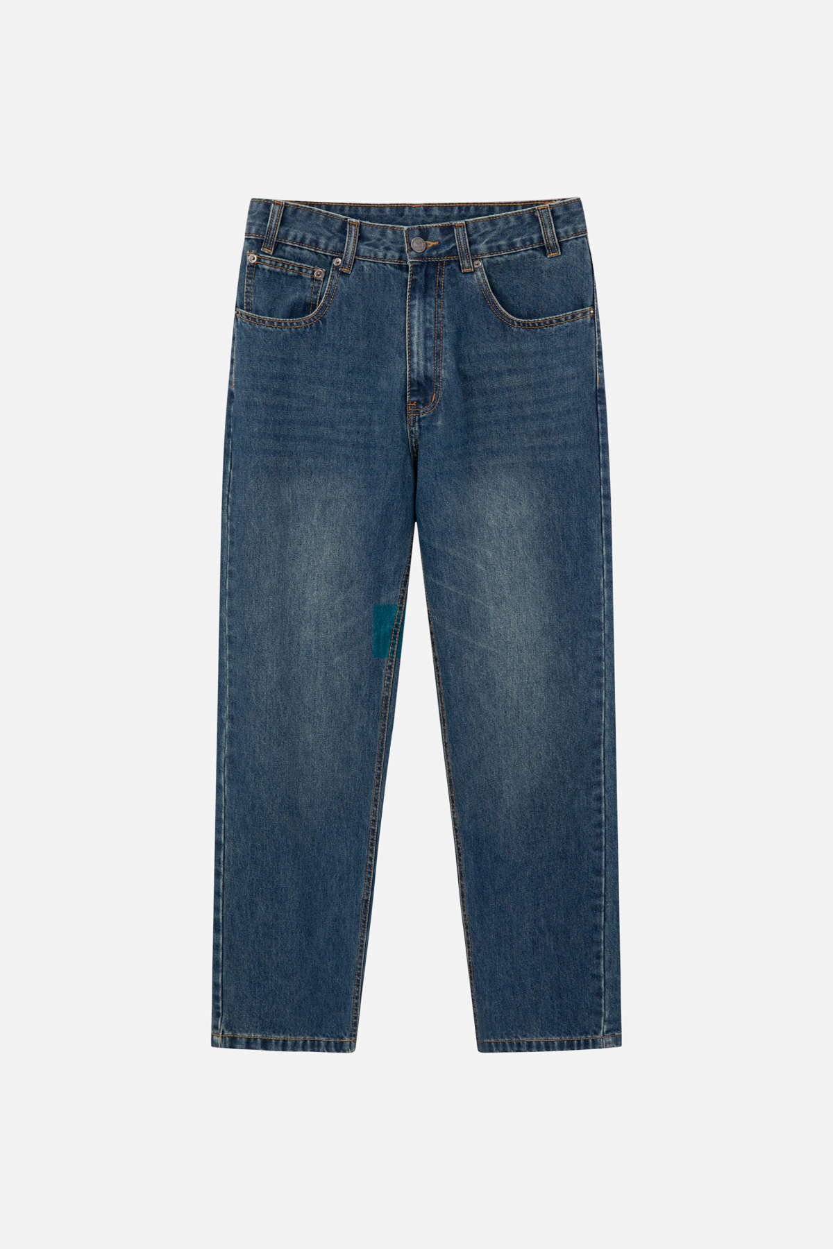 Men&#39;s straight jeans embroidered with BOO ESS logo