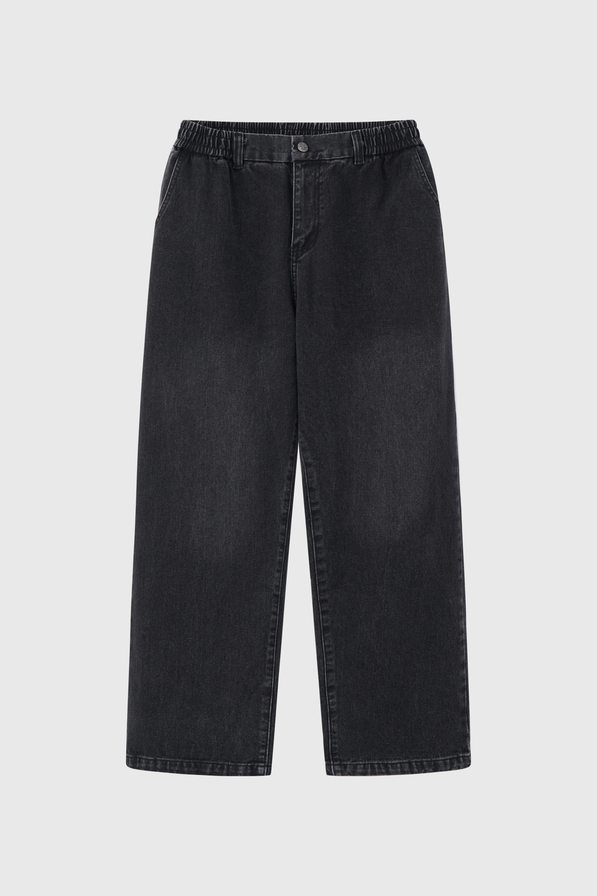 Quần jeans straight MA thêu logo BOO ESS