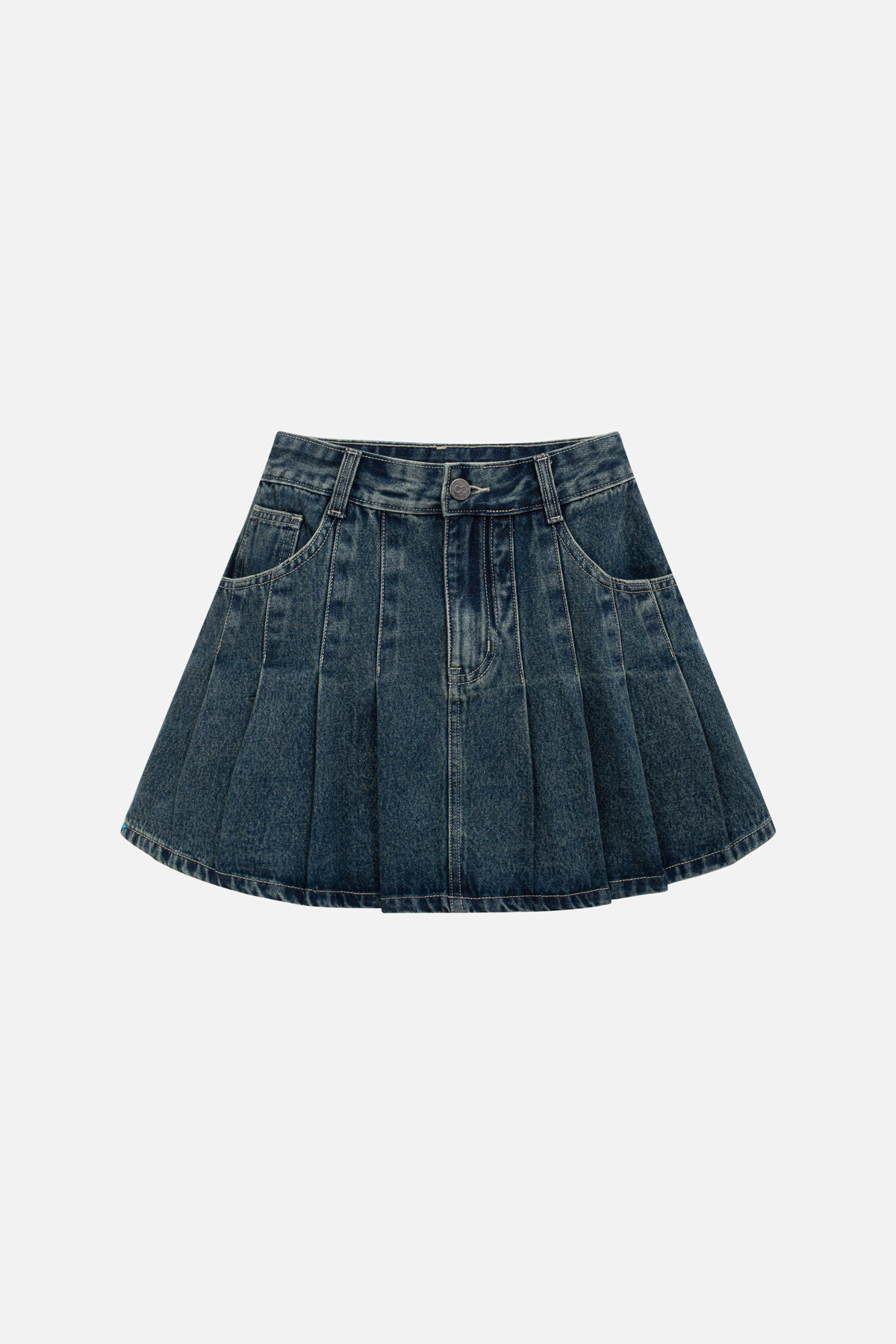 JEANS ESSENTIAL pleated mini skirt