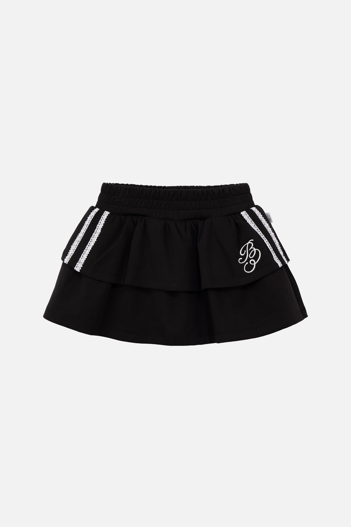 Chân váy mini xếp tầng thêu logo