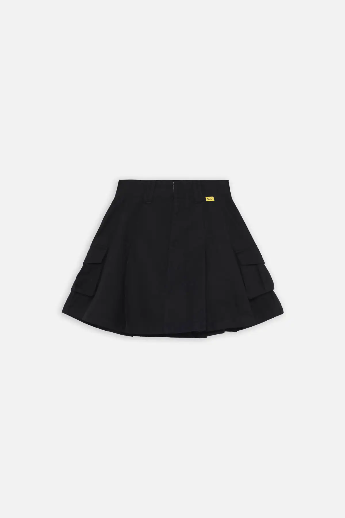 Chân váy mini khaki BẺ CẠP BOOLAAB túi hộp